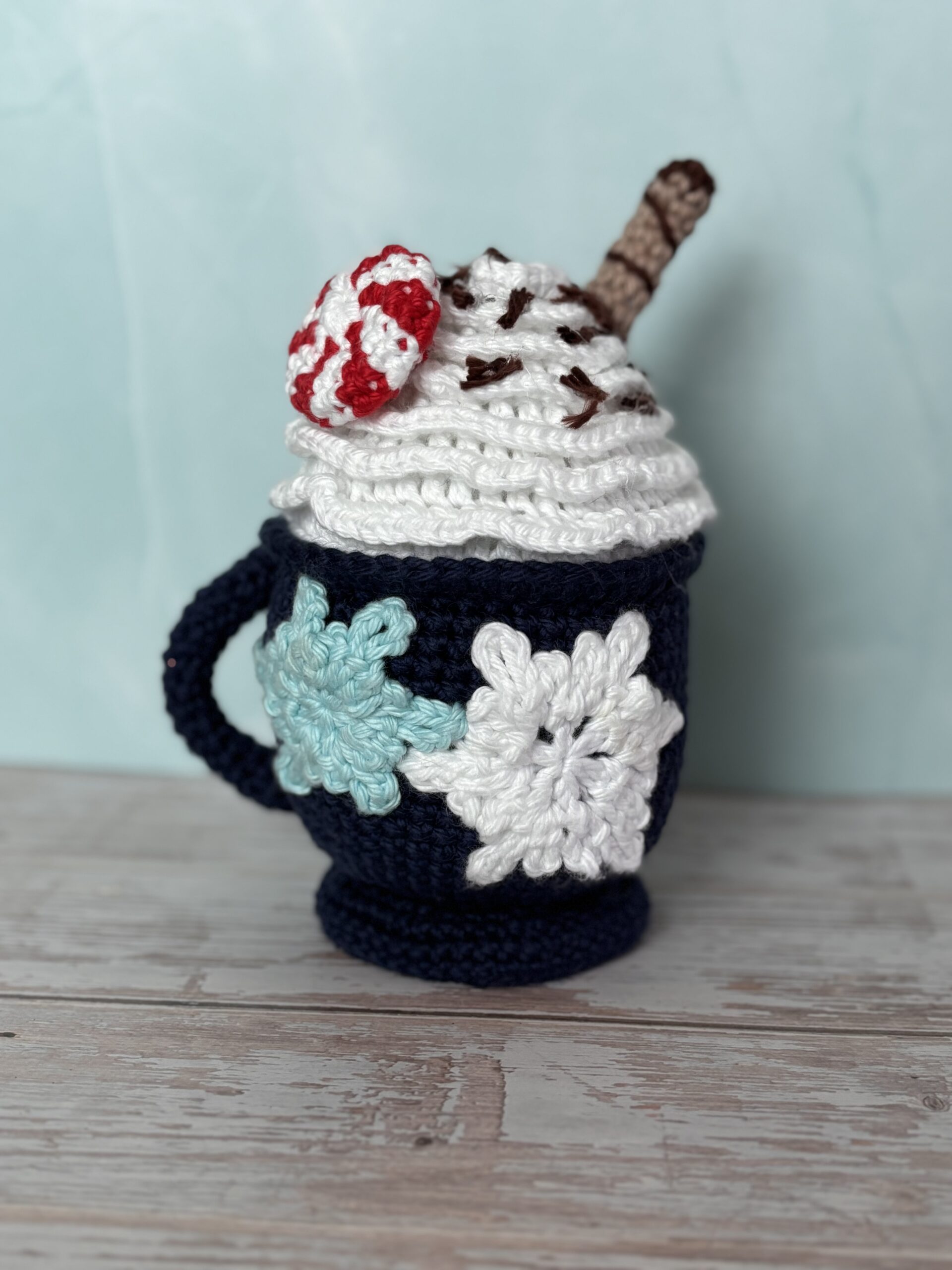 whipped cream crochet mug