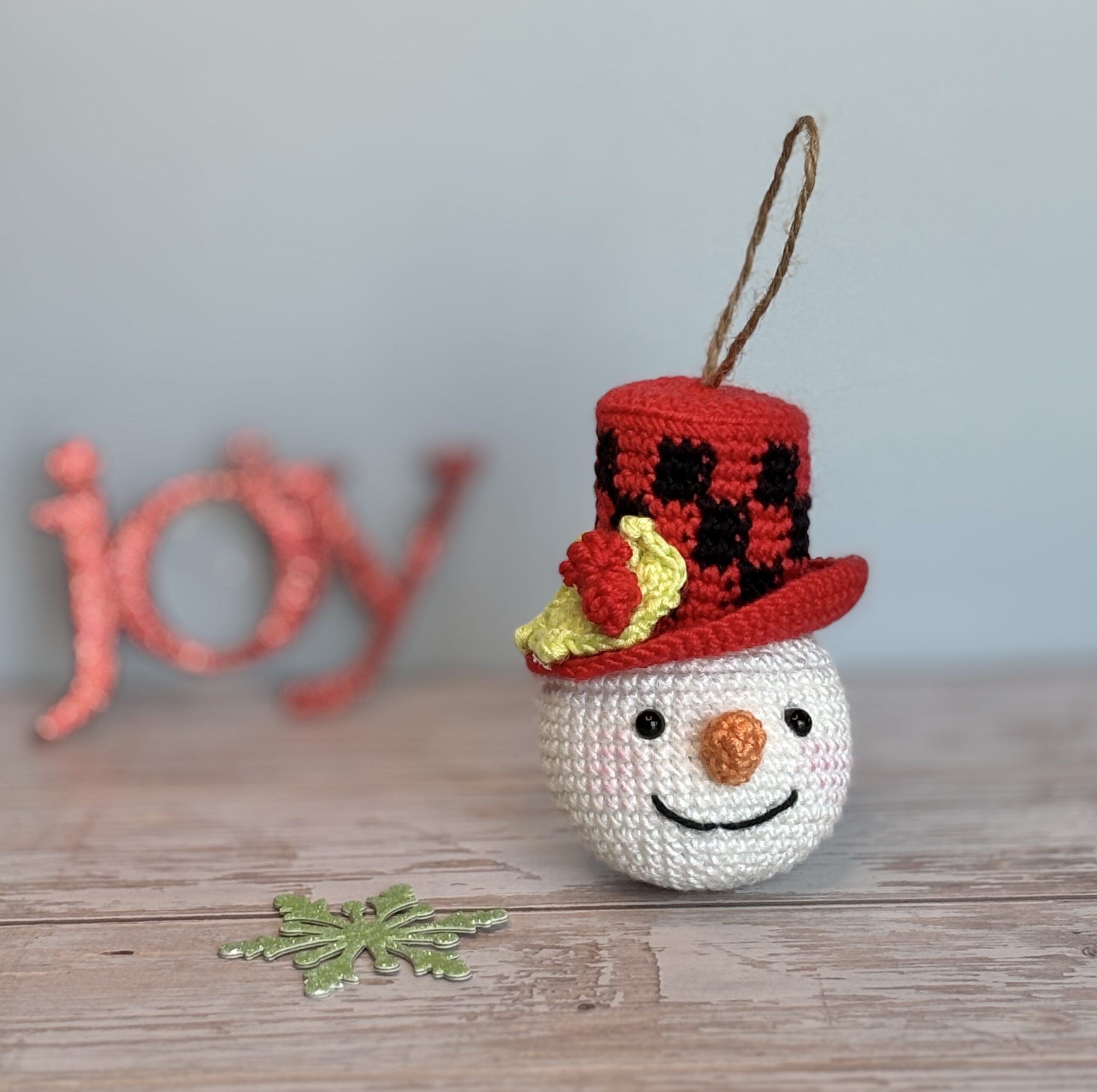 Snowman Ornament Crochet Pattern - Amigurumi PDF Tutorial - Holiday Decor DIY - Image 2