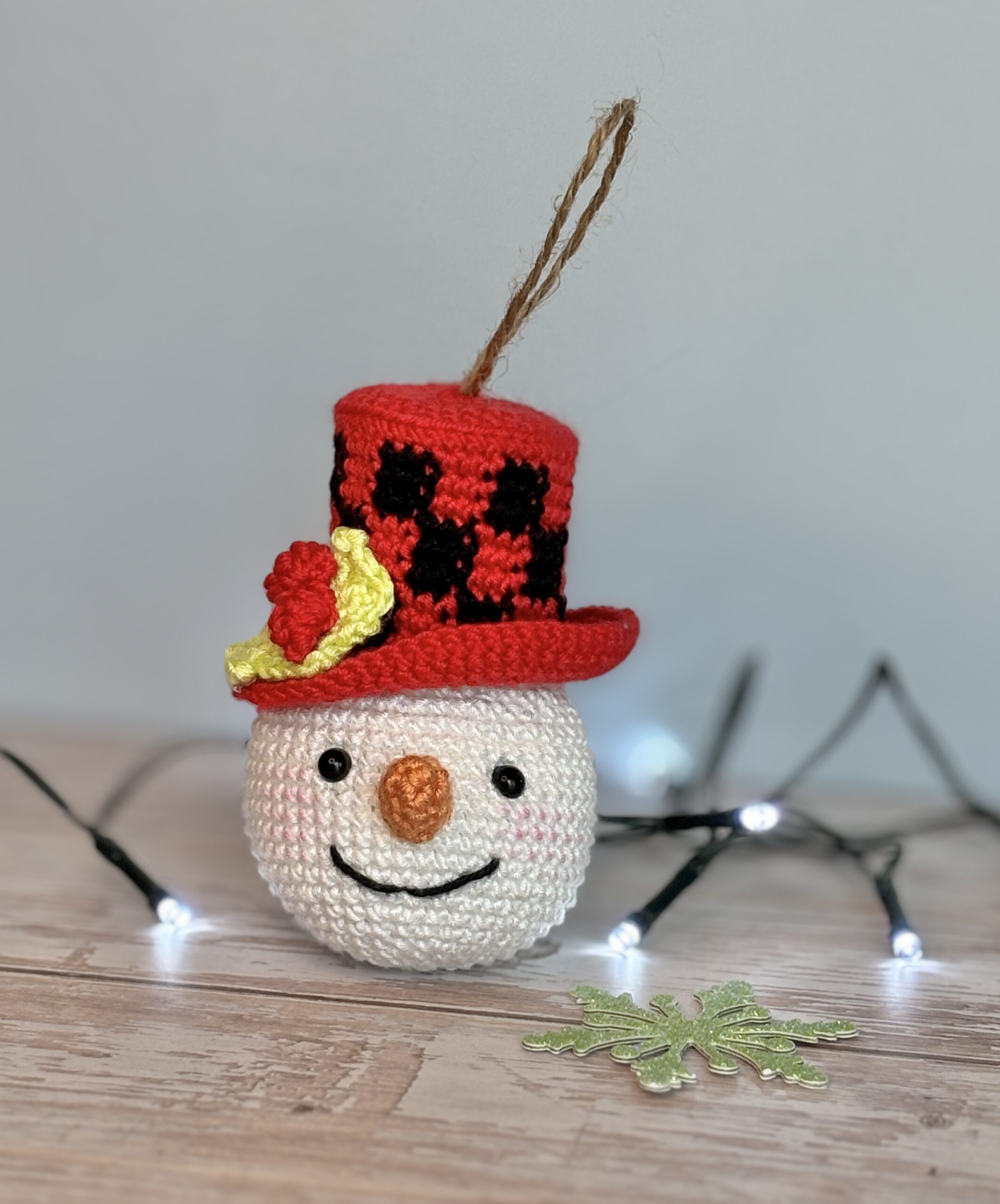 Snowman Ornament Crochet Pattern - Amigurumi PDF Tutorial - Holiday Decor DIY - Image 4