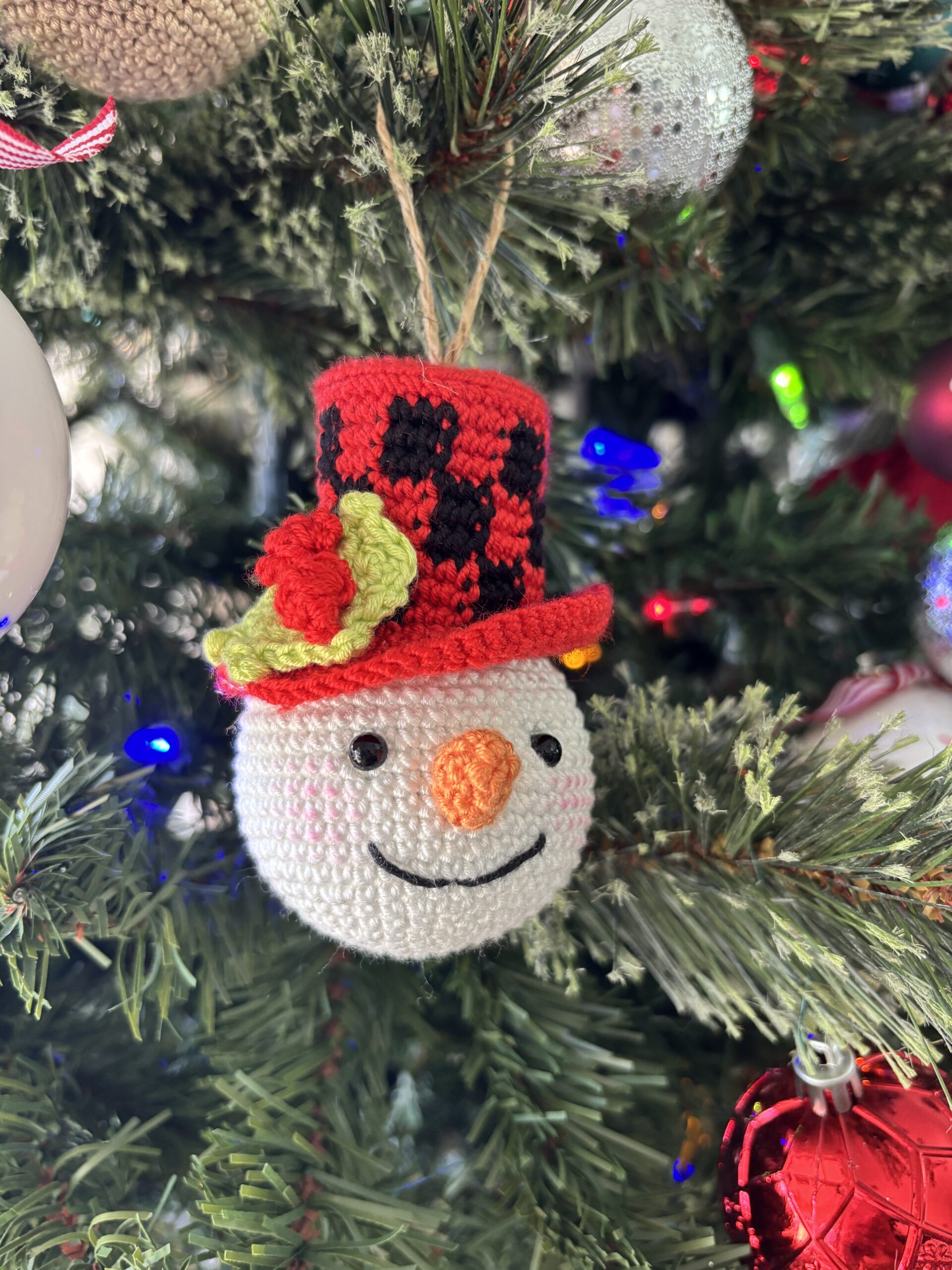 Snowman Ornament Crochet Pattern - Amigurumi PDF Tutorial - Holiday Decor DIY - Image 6